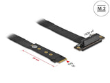 Delock M.2 Key M zu PCIe x4 NVMe Adapter gewinkelt mit 20 cm Kabel