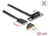 Delock M.2 Key A+E zu PCIe x1 NVMe Adapter gewinkelt mit 20 cm Kabel