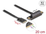 Delock M.2 Key A+E zu PCIe x4 NVMe Adapter gewinkelt mit 20 cm Kabel