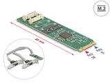 Delock M.2 Karte zu 2 x Seriell RS-232 DB9 mit Standard und Low Profile Slotblenden