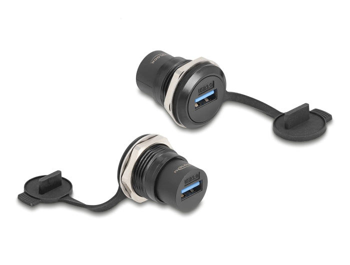 Delock USB 3.2 Gen 1 Typ-A Einbaubuchse mit Staubschutzkappe