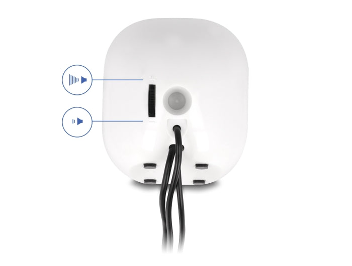 Delock Mini Stereo PC Lautsprecher mit 3,5 mm Klinkenstecker und USB Stromversorgung weiß