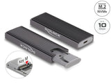 Delock Externes USB Type-C™ Combo Gehäuse für M.2 NVMe PCIe oder SATA SSD - werkzeugfrei