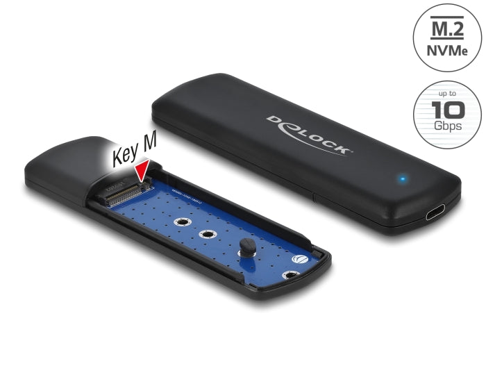 Delock Externes Gehäuse für M.2 NVMe PCIe SSD mit USB Type-C™ Buchse - werkzeugfrei