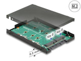 Delock 2.5″ Konverter SATA 22 Pin > 2 x M.2 mit RAID mit Gehäuse