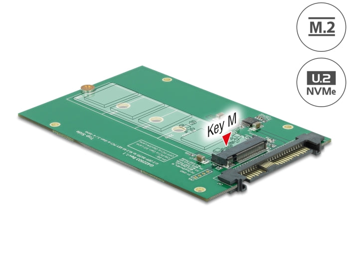 Delock Konverter U.2 SFF-8639 > M.2 NVMe Key M