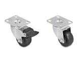 Delock Schwerlast Lenkrolle Ø 50 mm Tragkraft bis 400 kg Set 2 x 2 Stück