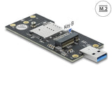Delock USB 3.0 Konverter Typ-A Stecker zu M.2 Key B mit SIM Slot