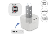 Delock M.2 Dockingstation für 2 x M.2 NVMe PCIe SSD mit Klon Funktion