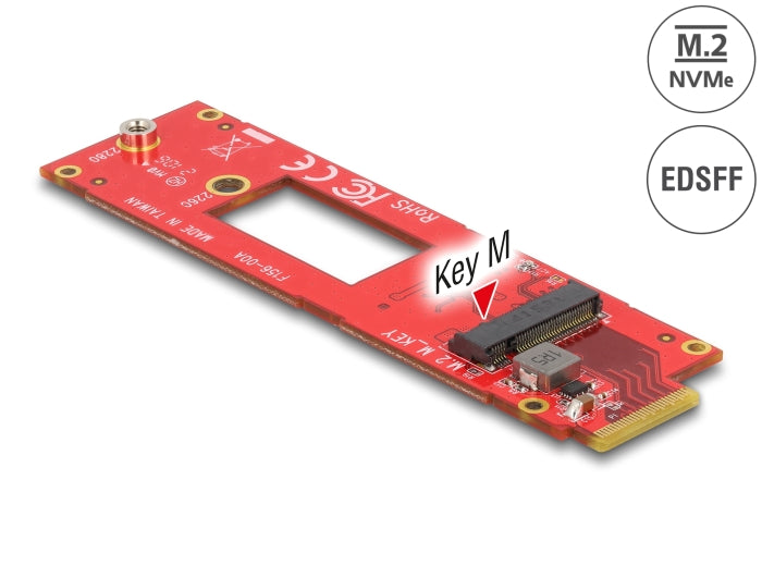 Delock Konverter EDSFF E1.S zu M.2 Key M Slot NVMe