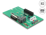 Delock U.2 SFF-8643 Adapter zu PCIe x4 oder M.2 Key M Slot mit Befestigungsplatte