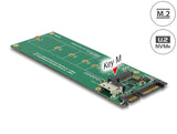Delock U.2 SFF-8654 oder SATA Konverter zu 1 x M.2 Key M Slot