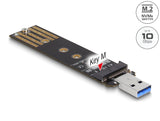 Delock Combo Konverter für M.2 NVMe PCIe oder SATA SSD mit USB 10 Gbps