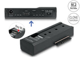 Delock USB Type-C™ Konverter für 1 x M.2 NVMe SSD + 1 x SATA SSD / HDD mit Klon Funktion