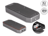 Delock Externes Gaming Gehäuse für M.2 NVMe PCIe SSD mit SuperSpeed USB 20 Gbps (USB 3.2 Gen 2x2) USB Type-C™ Buchse und RGB LED Beleuchtung