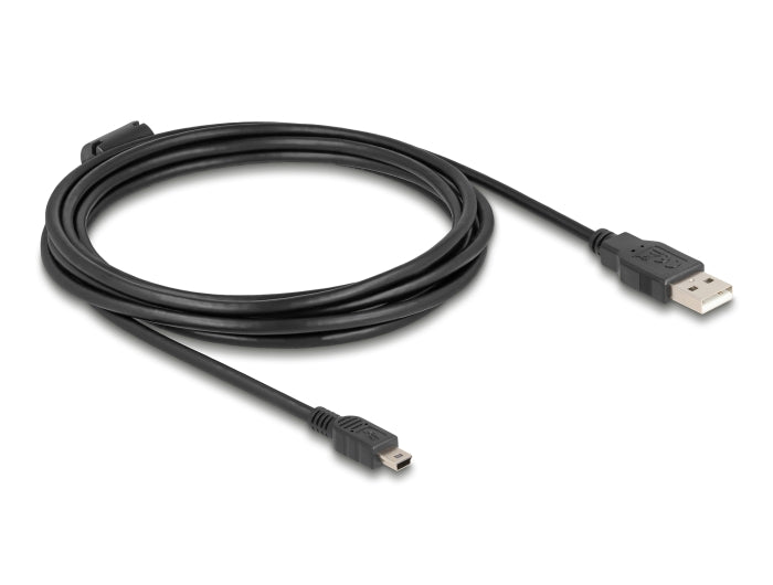 Delock Kabel USB 2.0 Typ-A Stecker > USB 2.0 Mini-B Stecker 3,0 m schwarz