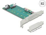Delock PCI Express x4 Karte zu 1 x M.2 Key B + 1 x NVMe M.2 Key M - Low Profile Formfaktor