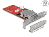 Delock PCI Express x8 Karte zu 2 x intern NVMe M.2 Key M - Low Profile Formfaktor