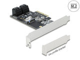 Delock 4 Port SATA und 1 Slot M.2 Key B PCI Express x4 Karte - Low Profile Formfaktor