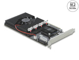 Delock PCI Express x8 / x16 Karte zu 4 x intern NVMe M.2 Key M