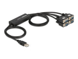 Delock Adapter USB 2.0 Typ-A Stecker > 4 x Seriell RS-232 Stecker
