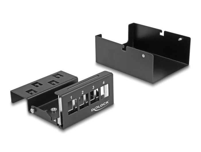 Delock Keystone Patchpanel 4 Port schwarz