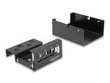 Delock Keystone Patchpanel 4 Port schwarz