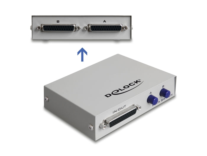 Delock Parallel Umschalter D-Sub 25 Pin 2 Port manuell