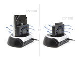 Delock USB 10 Gbps Dockingstation für 2.5″ / 3.5″ SATA HDD / SSD oder M.2 NVMe PCIe oder SATA SSD mit Lüfter