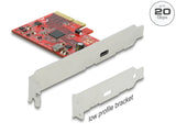 Delock PCI Express x4 Karte zu 1 x extern USB 20 Gbps USB Type-C™ Buchse - 3 A