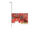 Delock PCI Express x4 Karte zu 1 x extern USB 20 Gbps USB Type-C™ Buchse - 3 A