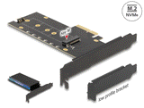 Delock PCI Express x4 Karte zu 1 x intern NVMe M.2 Key M mit Kühlkörper und RGB LED Beleuchtung - Low Profile Formfaktor