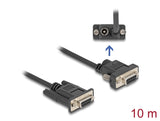 Delock Seriell Kabel RS-232 D-Sub9 Buchse zu D-Sub9 Buchse Stromanschluss an Pin 9 10 m