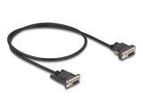Delock Seriell Kabel RS-232 D-Sub9 Buchse zu D-Sub9 Buchse Stromanschluss an Pin 9 0,5 m