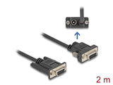 Delock Seriell Kabel RS-232 D-Sub9 Buchse zu D-Sub9 Buchse Stromanschluss an Pin 9 2 m