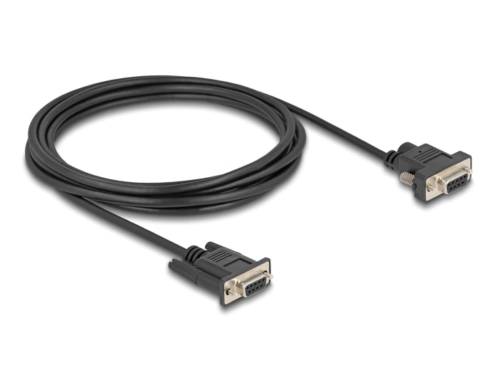 Delock Seriell Kabel RS-232 D-Sub9 Buchse zu D-Sub9 Buchse Stromanschluss an Pin 9 3 m