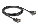 Delock Seriell Kabel RS-232 D-Sub9 Buchse zu D-Sub9 Buchse Stromanschluss an Pin 9 3 m