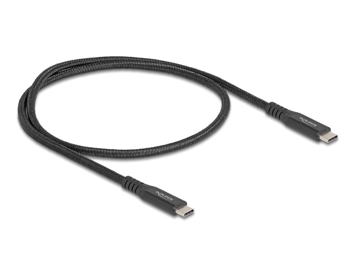 Delock USB 20 Gbps Kabel USB Type-C™ Stecker zu Stecker PD 3.0 100 W E-Marker 0,5 m schwarz Metall