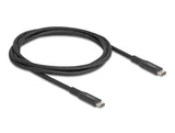 Delock USB 20 Gbps Kabel USB Type-C™ Stecker zu Stecker PD 3.0 100 W E-Marker 1 m schwarz Metall