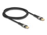 Delock USB 2.0 Schnellladekabel USB Type-C™ Stecker zu Stecker transparent PD 3.0 100 W 1 m