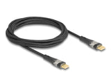 Delock USB 2.0 Schnellladekabel USB Type-C™ Stecker zu Stecker transparent PD 3.0 100 W 2 m