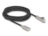 Delock USB 2.0 Kabel Typ-A Stecker zu USB Type-C™ Stecker gewinkelt mit LED und Schnellladefunktion 60 W 3 m