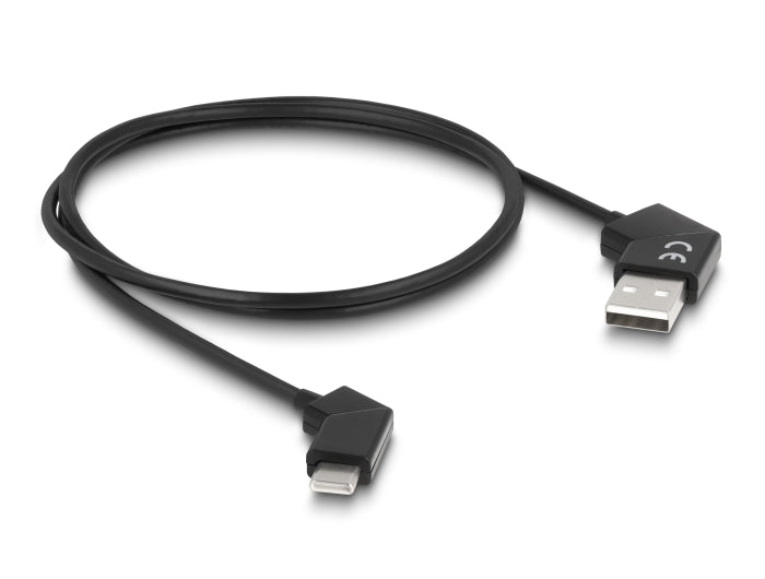 Delock USB 2.0 Kabel Typ-A Stecker zu USB Type-C™ Stecker drehbar mit Schnellladefunktion 60 W 1,2 m