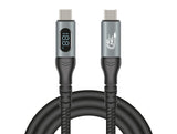 Delock USB 40 Gbps Daten- und Schnellladekabel koaxial 1 m 8K 60 Hz USB PD 3.1 Extended Power Range 240 W