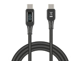 Delock USB 2.0 Daten- und Schnellladekabel USB Type-C™ Stecker zu Stecker PD 3.1 140 W mit Leistungsanzeige 1,20 m