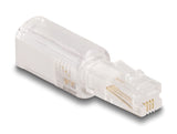 Delock Telefonkabel-Verdrehschutz Adapter RJ10 Stecker zu RJ10 Buchse transparent / weiß