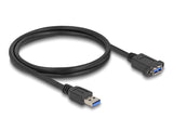 Delock USB 5 Gbps Kabel USB Typ-A Stecker zu USB Typ-A Buchse zum Einbau 1 m schwarz