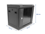 Delock 10″ Netzwerkschrank mit Glastür 6 HE schwarz