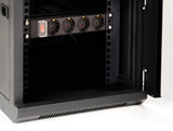 Delock 10″ Netzwerkschrank mit Glastür 6 HE schwarz
