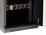 Delock 10″ Netzwerkschrank mit Glastür 8 HE schwarz